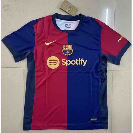Men 2024 2025 Soccer Jersey Barcelona Blue Red Home